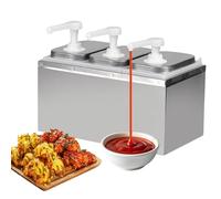 Distributeur de sauce 6 L, distributeur de sauce en acier inoxydable 304, 10 cc par pression, distributeur de sauce pour ketchup, mayonnaise, sauce pour steak, sirop pour dessert, vinaigre, huile