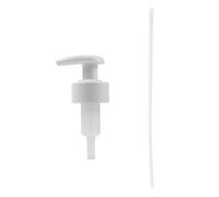 Distributeur de sauce à huîtres avec pompe à débit réglable et joint en spirale étanche pour bouteille de condiments de cuisine 24 à 32 mm en plastique avec verrou rotatif Blanc