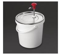 Distributeur de sauce à pompe 10 litres - Schneider - Inox1000 cl