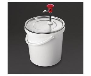 Distributeur de sauce à pompe 10 litres - Schneider - Inox1000 cl