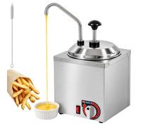 Distributeur de sauce électrique 2,5 l 600 W avec 6 niveaux de température | Distributeur de sauce en acier inoxydable - Chauffe-sauce individuel - Distributeur de chocolat - Pour chocolat, crème
