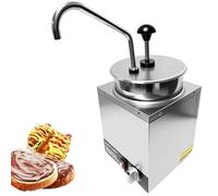 Distributeur de sauce électrique avec contrôle de la température réglable, angle de 360°, design presse-à-ouvrir, idéal pour buffets, cuisines, cafétérias et fêtes