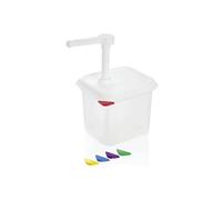 Distributeur de sauces GN 1/6, 2,6 l, hauteur 150mm, polypropylène