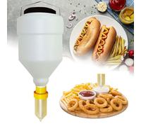 Distributeur de Sauce Suspendu Anti-Fuite, Bouteille Compressible Rechargeable de 3,5 L, Parfait pour la Restauration et Les barbecues, Lot de 6, idéal pour Les Restaurants et Les Services