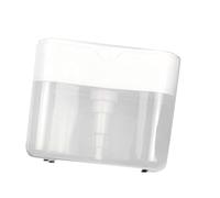 Distributeur de Savon 2 en 1, Distributeur de Savon pour Lave-Vaisselle de Cuisine et Porte-éponge, Distributeur de Savon à Pousser en Plastique, économie de Laboratoire, (Blanco)