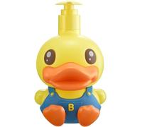 Distributeur de Savon 3D Super Mignon pour Salle de Bain, Toilettes, Cuisine, Vaisselle, Savon, shampoing, Lotion désinfectante pour Les Mains, Douche, Animal de Dessin animé, Canard, Cadeau