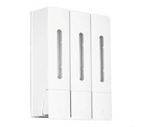 Distributeur de savon à trois compartiments (400 ml) pour montage mural pour la douche, matériau ABS pour la résistance à la chaleur et la stabilité, est donc un choix pratique pour une hygiène