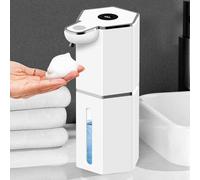 Distributeur de savon automatique : 360 ml - Distributeur de savon en mousse automatique avec capteur infrarouge, 4 niveaux réglables, IPX5 étanche - Distributeur de savon électrique pour cuisine