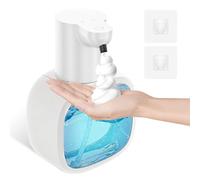 Distributeur de savon automatique, 500 ml, distributeur de savon électrique, avec capteur, distributeur de savon mousse, rechargeable par USB, IPX5, étanche, pour salle de bain, toilettes, cuisine et