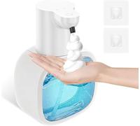 Distributeur de savon automatique, 500 ml, électrique, avec capteur, rechargeable par USB, IPX5, étanche, pour salle de bain, toilettes, cuisine et bureau, blanc