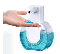 Distributeur de savon automatique - 800 mAh - Montage mural électrique - Sans contact - 420 ml - Rechargeable par USB - Avec détecteur de mouvement infrarouge - Pour salle de bain, cuisine, bureau