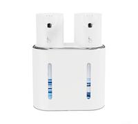 Distributeur de savon automatique à double tête 800 ml sans contact avec capteur intelligent et écran LED pour salle de bain, cuisine, montage mural ou table Blanc (A)