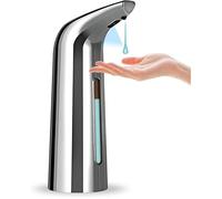 Distributeur de savon automatique avec capteur infrarouge - 400 ml - Argent