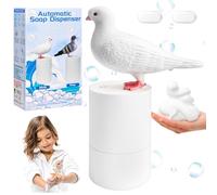 Distributeur De Savon Automatique, Dispenser Di Sapone Piccione Bianco Da 300 ML, Dispenser Di Sapone Piccione Che FA La Cacca Divertente per Lavelli Di Cucina E Bagni, La Schiuma è Spessa