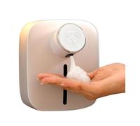 Distributeur de Savon Automatique , Distributeur de Savon moussant, Distributeur de Savon Liquide étanche IPX4 pour évier de Cuisine Salle de Bain hôtel Restaurant (Rose)