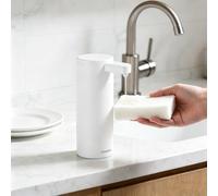 Distributeur de savon automatique en acier inoxydable : Distributeur de savon liquide automatique avec capteur infrarouge - Chargement USB-C - Ensemble de distributeur de savon pour salle de bain