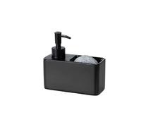 Distributeur De Savon Avec Porte Éponge - Noir