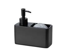 Wenko - Distributeur de savon avec porte éponge - Noir Noir