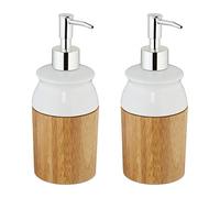 relaxdays 2 x Distributeur de savon en bambou