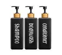 Distributeur de savon Bouteille 500ml Rechargeable Shampooing Conditionneur Gel douche Bodywash Salle de bain Cuisine Distributeur Récipient Lotion Flacon pompe Salle de bain