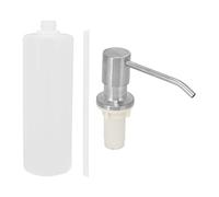Distributeur de Savon, Bouteille de Distributeurs de Savon d'une capacité de 350ml, Surface Brossée, Savon de Comptoir de Salle de Bains de Cuisine, Distributeur de Mains