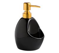 Distributeur De Savon, Bouteille de Lotion en céramique 500ml avec pompe, for salle bain, cuisine, nouvelle maison, décor moderne(Black)