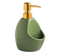 Distributeur De Savon, Bouteille de Lotion en céramique 500ml avec pompe, for salle bain, cuisine, nouvelle maison, décor moderne(Green)