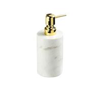 Distributeur de Savon Bouteille distributrice de Lotion for comptoir, shampoing, désinfectant for Les Mains, en marbre, 130 ML(White-2)
