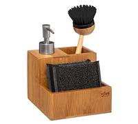 DISTRIBUTEUR DE SAVON+BROSSE+EPONGE BAMBOU