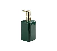 Distributeur de savon carré rechargeable pour salle de bain, ferme, décoration d'intérieur moderne, distributeur de savon liquide pour les mains (vert bouteille carrée)