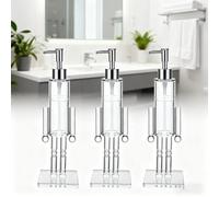 Distributeur De Savon Casse-Noisette en Acrylique Transparent, Flacon De Savon for Les Mains Rechargeable, Idéal for La Décoration De La Salle De Bain Et De La Cuisine Pendant(3PCS)
