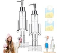 Distributeur de Savon Casse-Noisette, Flacon Pompe Transparent en Acrylique pour Gel Douche, idéal pour Les fêtes de Fin d'année. Parfait pour la Salle de Bain, la Cuisine ou Le Plan de (2PCS)
