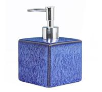 Distributeur de savon de comptoir de 431,2 g, élégant en céramique, durable, rempli à plusieurs reprises pour décoration de cuisine, 18,5 cm x 9,5 cm, distributeur de savon liquide pour les mains