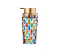 Distributeur de savon de comptoir en mosaïque, bouteille de savon faite à la main de grande capacité, ensemble d'accessoires de salle de bains en verre, ensemble distributeur de savon de cuisine