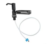 Distributeur de savon de cuisine avec porte-éponge et tube d'extension de 96,5 cm, pompe en plastique ABS anti-fuite pour évier, recharge facile à partir de grandes bouteilles, noir