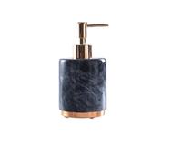 Distributeur de Savon de Cuisine Bouteille De Savon Distributeur Bain en Marbre Boîte À Pompe Adaptée Tout Liquide Quotidien Huile de Massage(Black)