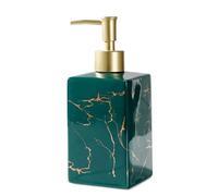 Distributeur de Savon de Cuisine Distributeur de Savon Liquide en céramique désinfectant pour Les Mains Bouteille décorative avec Pompe Huile de Massage(Grün)