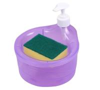 Distributeur De Savon De Cuisine - Pompe À Vaisselle Liquide 15,5 X 12,5 X 16,5 Cm, Organisateur D'évier avec Porte-éponge, Station De Nettoyage Compacte | Outil De Vaisselle durabless pour Comptoir