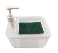 Distributeur De Savon De Cuisine - Porte-éponge 120 G, Pompe À Vaisselle Liquide Portable, Récipient Organisateur D'évier, Solution De Comptoir Compacte | Rangement Pratique D'éponge De Savon