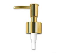 Distributeur de savon de rechange pour bouteilles de cuisine et de salle de bain avec filetage 28/400, joint d'étanchéité souple anti-fuite et tête de pompe lisse (doré)