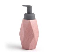 Distributeur de savon de salle de bain, désinfectant pour les mains en céramique, flacon de lotion légère en mousse de luxe, flacon distributeur, gel douche, détergent (rouge, prisme octogonal)
