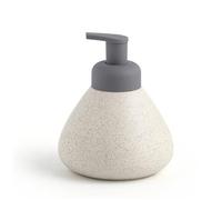 Distributeur de savon de salle de bain, désinfectant pour les mains en céramique, flacon de lotion légère en mousse de luxe, flacon distributeur, gel douche, détergent (beige, forme conique courte)