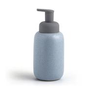 Distributeur de savon de salle de bain, désinfectant pour les mains en céramique, flacon de lotion légère en mousse de luxe, flacon distributeur, gel douche, détergent (bleu, rond)