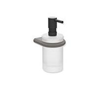 Distributeur de savon/désinfectant Hewi série 480 480.06.00260SC avec Halter , revêtement par poudre gris foncé perle mica mat profond