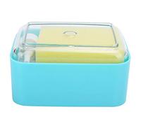 Distributeur de savon, distributeur automatique de savon liquide de type presse avec porte-éponge, boîte à savon pour salle de bain, cuisine, comptoir d'évier (verte)