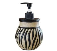 Distributeur de Savon - Distributeur de Savon Cuisine avec Motif Zèbre | Flacon Pompe Rechargeable 400ML Décoratif Rétro pour Lotion Après-Rasage Huile Coiffure Table Toilette Maison