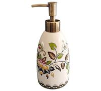 Distributeur de Savon, Distributeur de Savon en céramique 8x3x3 avec Pompe Lotion à Fleurs Vintage pour Cuisine, Lavage à Main Salle Bain