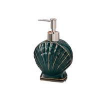 Distributeur de Savon Distributeur de Savon en céramique en Forme de Coquille, Bouteille de shampoing et de Lavage du Corps, de Luxe, abordable, for Salle de Bain, hôtel(Green)