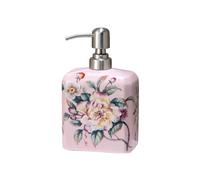 Distributeur de Savon Distributeur de Savon en céramique Grande capacité avec Pompe, Flacon Vide for Liquide et Gel Douche Type Presse (hôtel)(Pink)