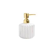 Distributeur de Savon Distributeur de Savon Liquide en céramique 350 ML for Salle Bain, avec Pompe intégrée, Compatible lotions, savons liquides et shampoings